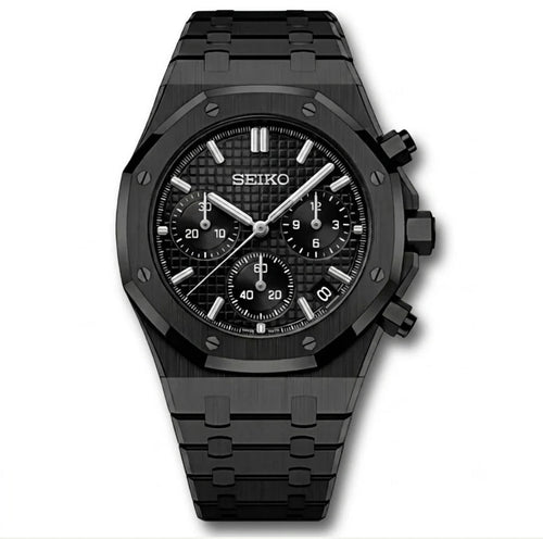 Montre Chrono Octogonal Noir
