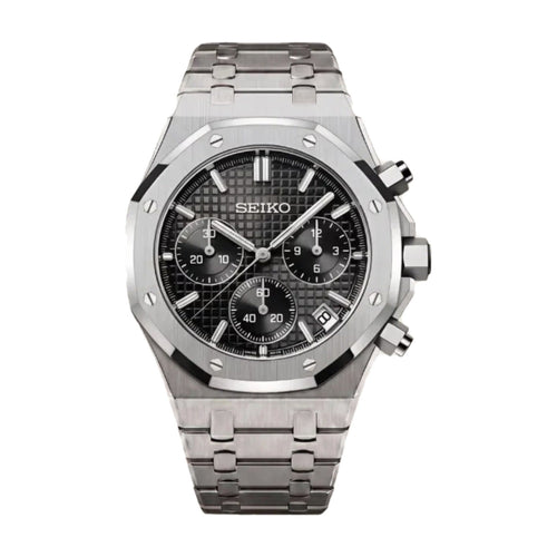 Montre Chrono Octogonal Gris