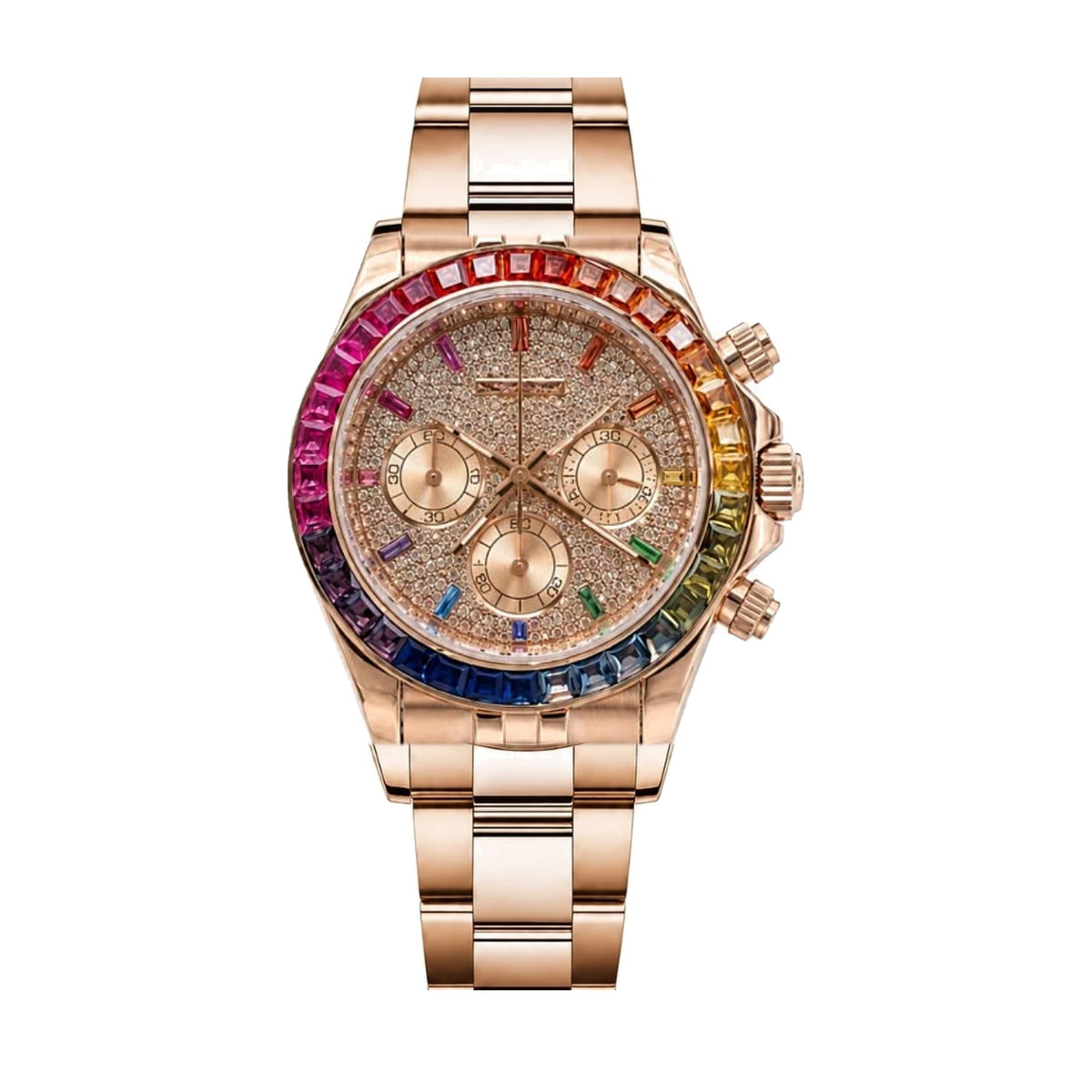 Montre Daytona Or Rose Serti - bracelet plein