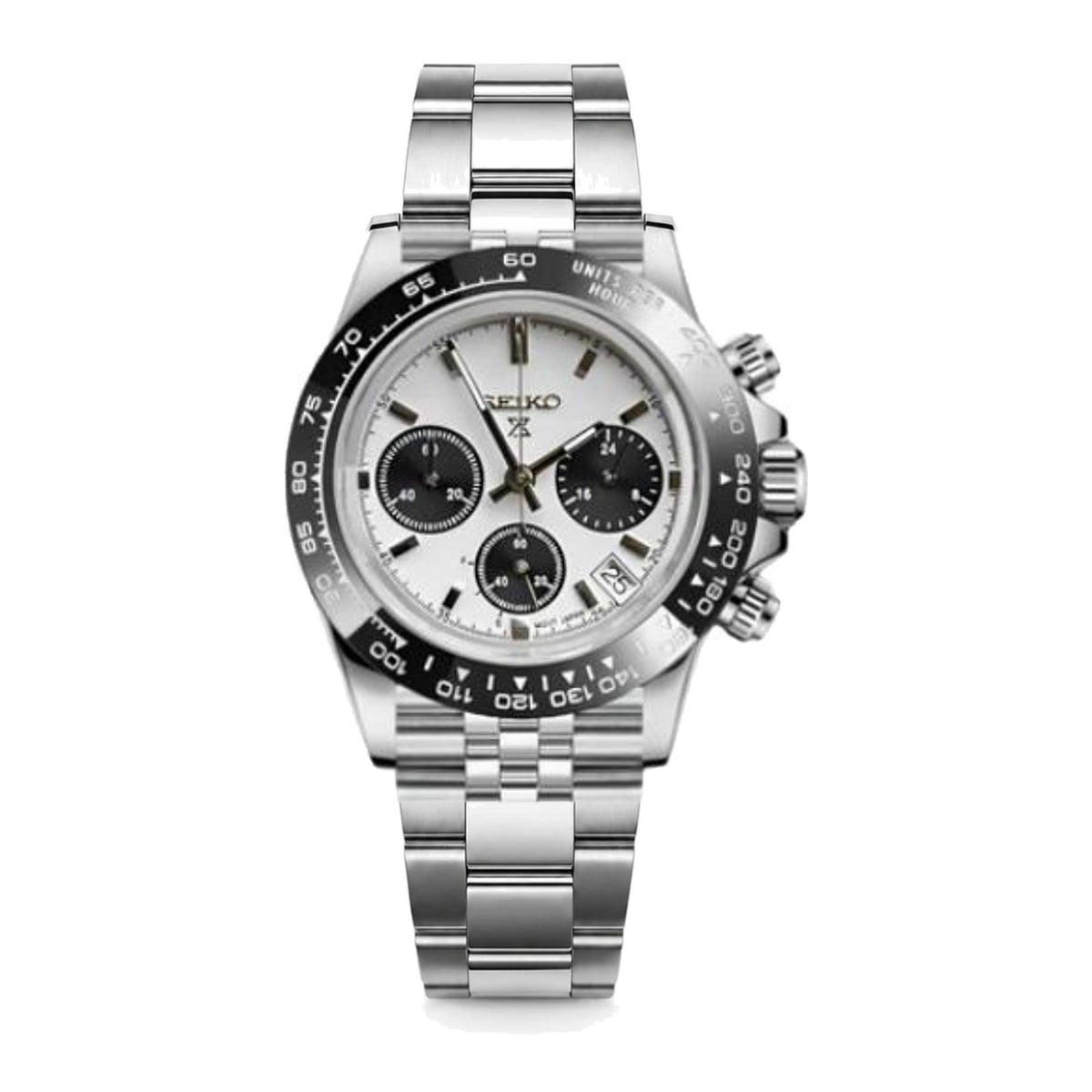 Montre Daytona Blanc et Noir Bracelet plein