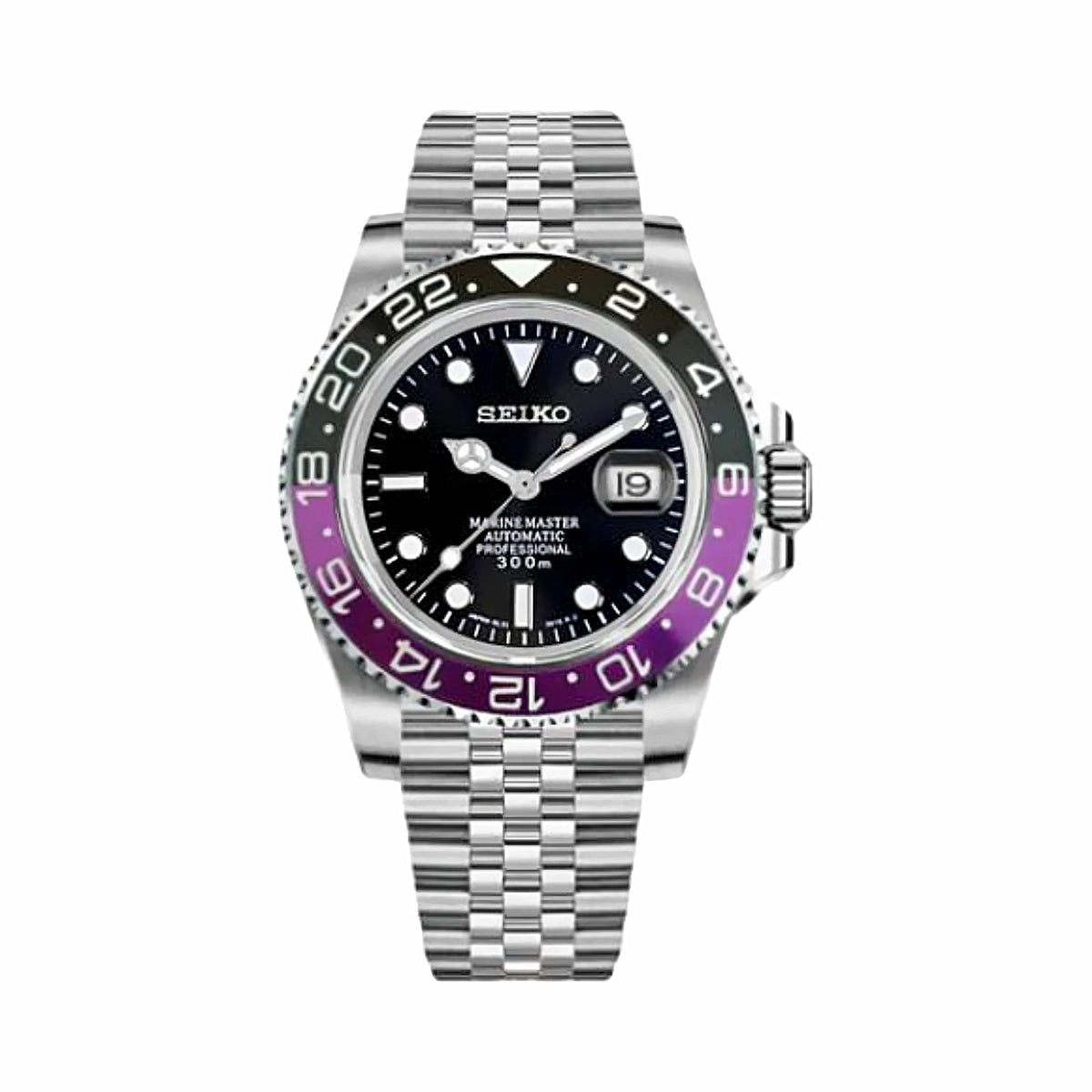 Montre GMT Noir et Violet - 5 maillons