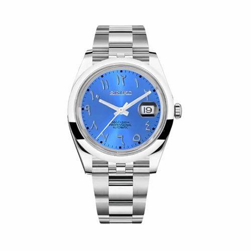 Montre Classique Arabic Bleu Glacier - bracelet plein