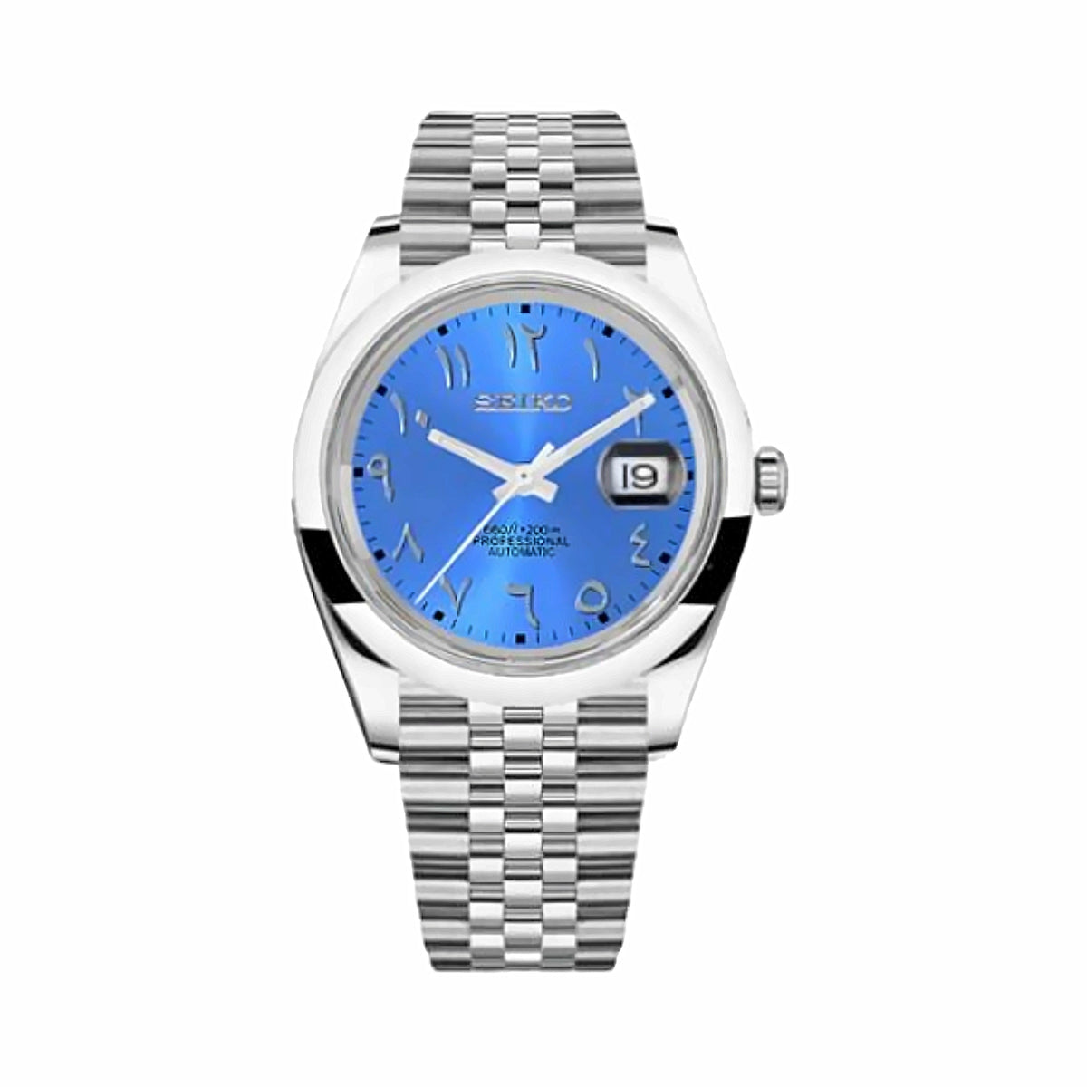 Montre Classique Arabic Bleu Glacier - 5 maillons