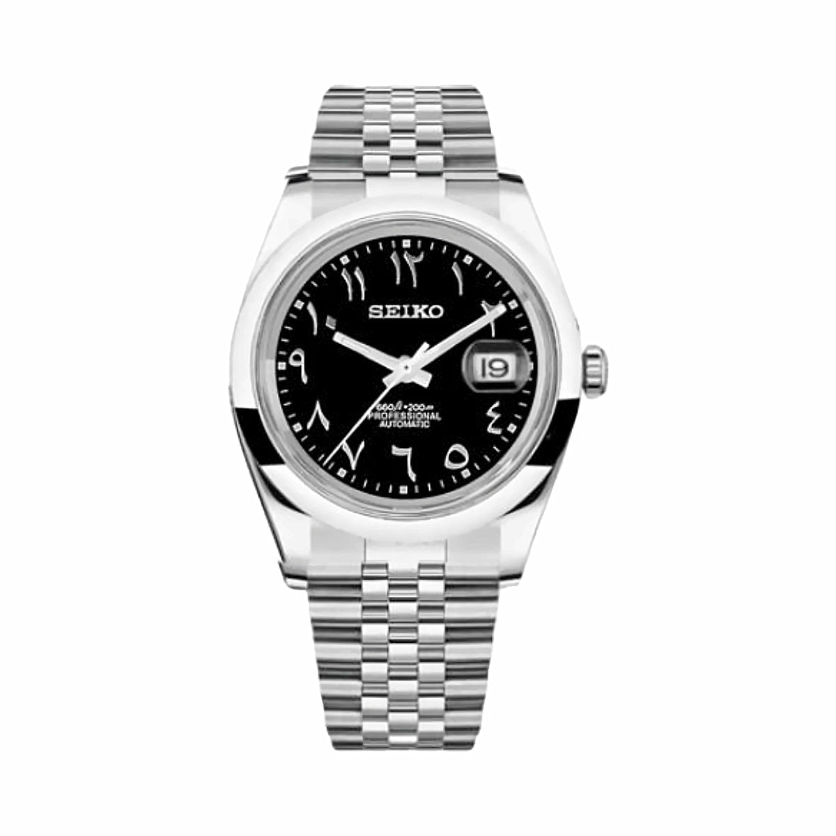 Montre Classique Arabic Noir - 5 maillons