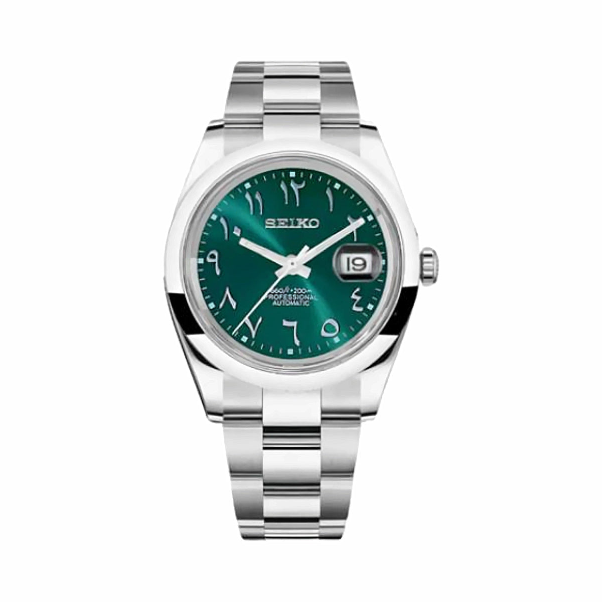 Montre Classique Arabic Vert - bracelet plein