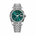 Montre Classique Arabic Vert Cannelée - 5 maillons