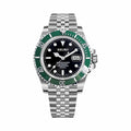 Montre Plongeur Noir et Vert - 5 maillons
