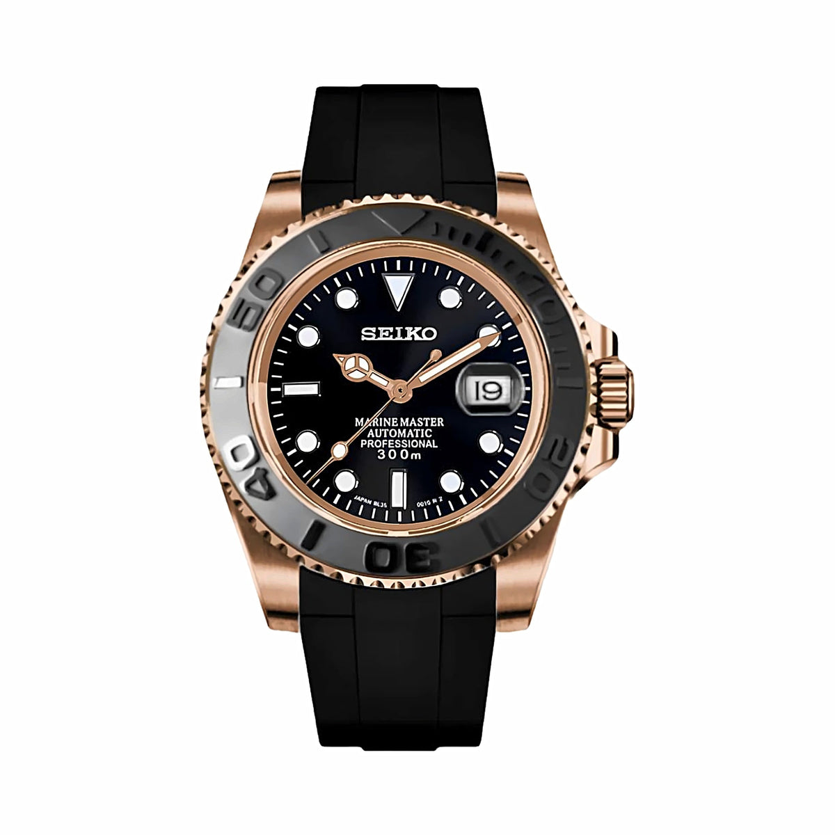 Montre Plongeur Or Rose Caoutchouc